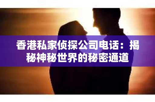 香港私家侦探公司电话：揭秘神秘世界的秘密通道