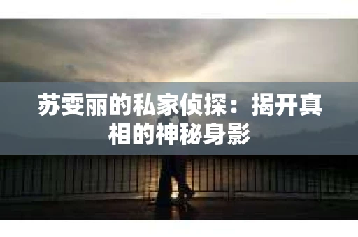 苏雯丽的私家侦探：揭开真相的神秘身影